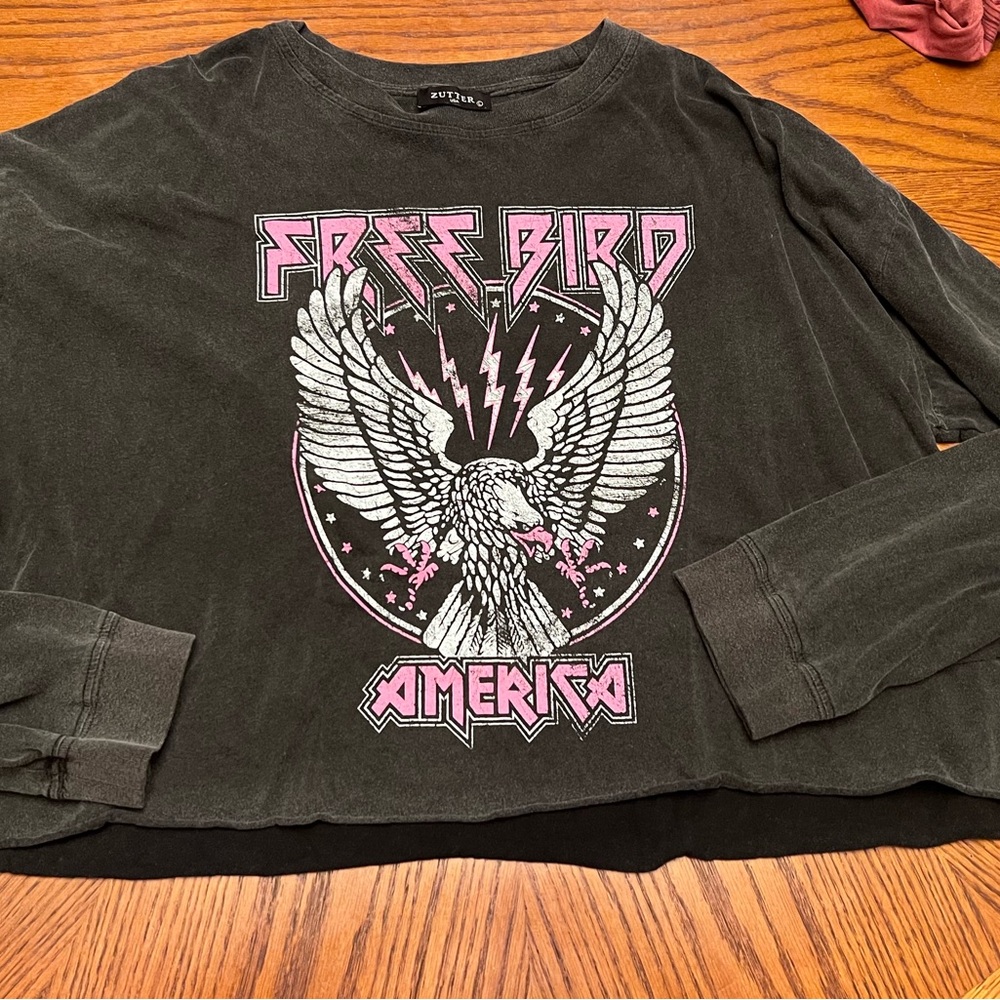 Free Bird Graphic Long Sleeve Tee